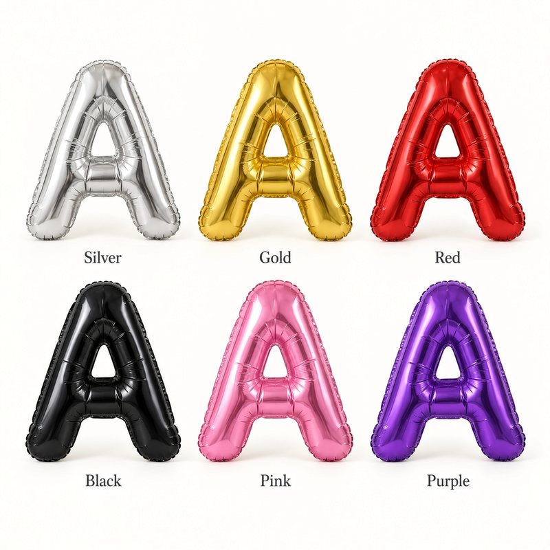 Illustrative example: 32-inch letter balloon — uninflated