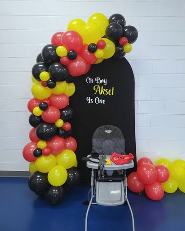 First birthday balloons by Sherri’s Heavenly Balloons, central Indiana.