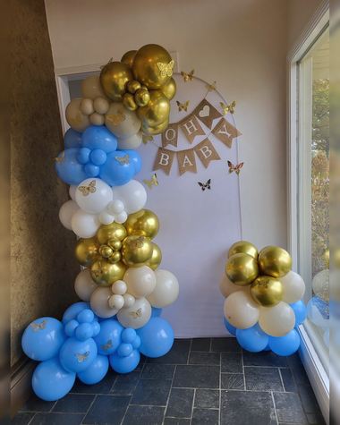 Baby shower balloons by Sherri’s Heavenly Balloons, central Indiana.