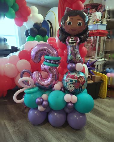 Birthday balloons by Sherri’s Heavenly Balloons, central Indiana.