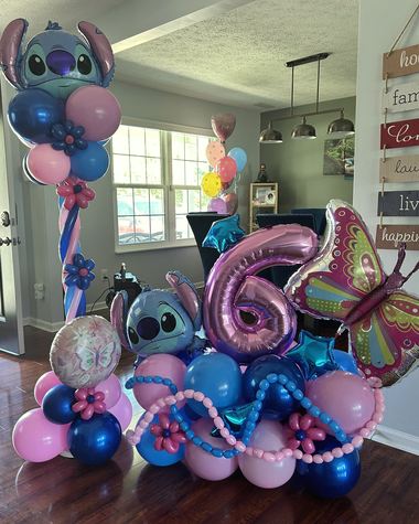 Birthday balloons by Sherri’s Heavenly Balloons, central Indiana.
