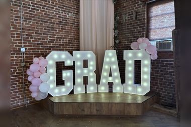 Graduation balloons by Sherri’s Heavenly Balloons, central Indiana.