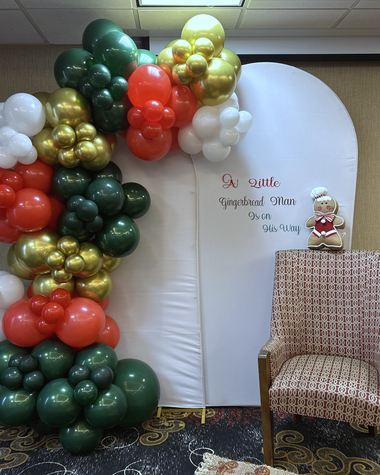 Baby shower balloons by Sherri’s Heavenly Balloons, central Indiana.