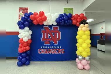 Corporate event balloons by Sherri’s Heavenly Balloons, central Indiana.