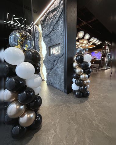 Corporate event balloons by Sherri’s Heavenly Balloons, central Indiana.