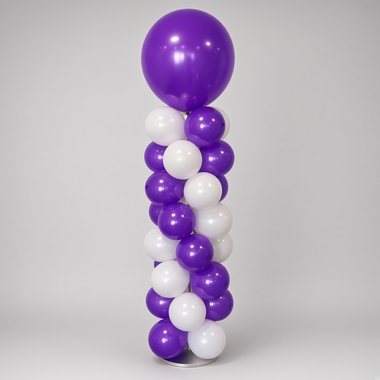 Example of a balloon column, 5 ft tall · your colors