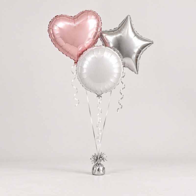 Illustrative example: Small foil bouquet (3 balloons)