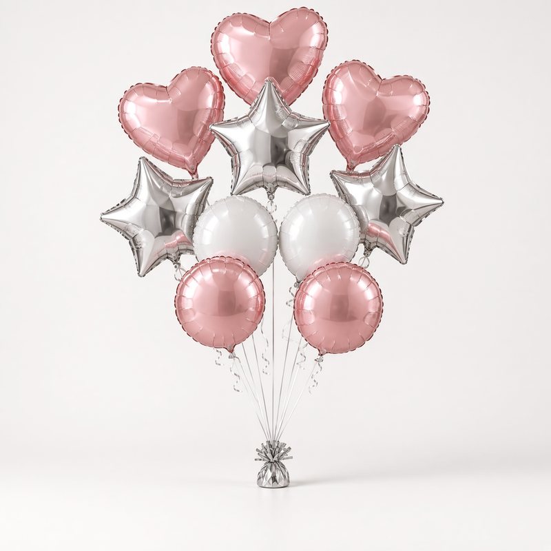 Illustrative example: Extra-large foil bouquet (10 balloons)